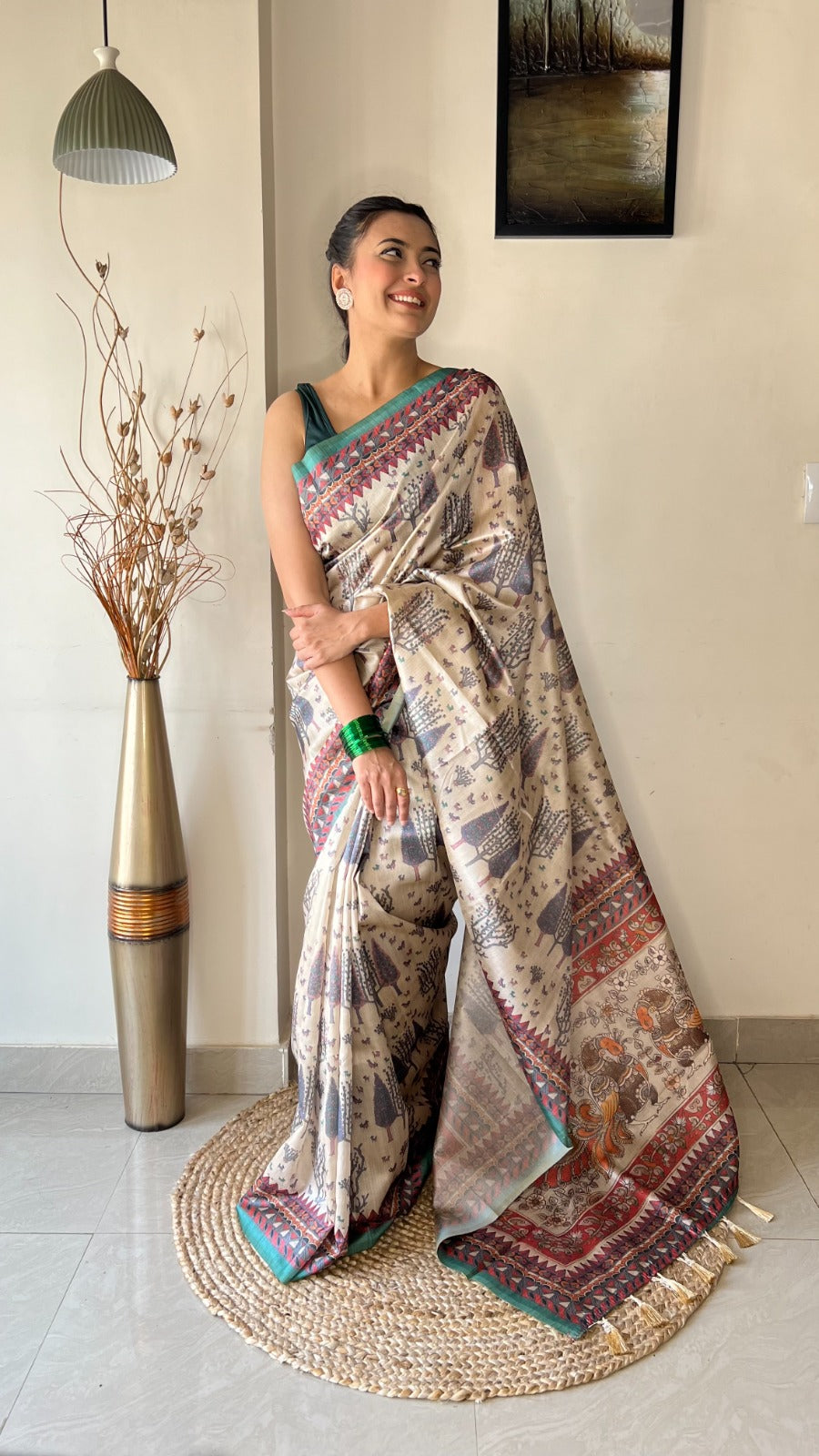 Beautiful Designer Prerna Pure Soft Silk Saree With kantha Thread Work