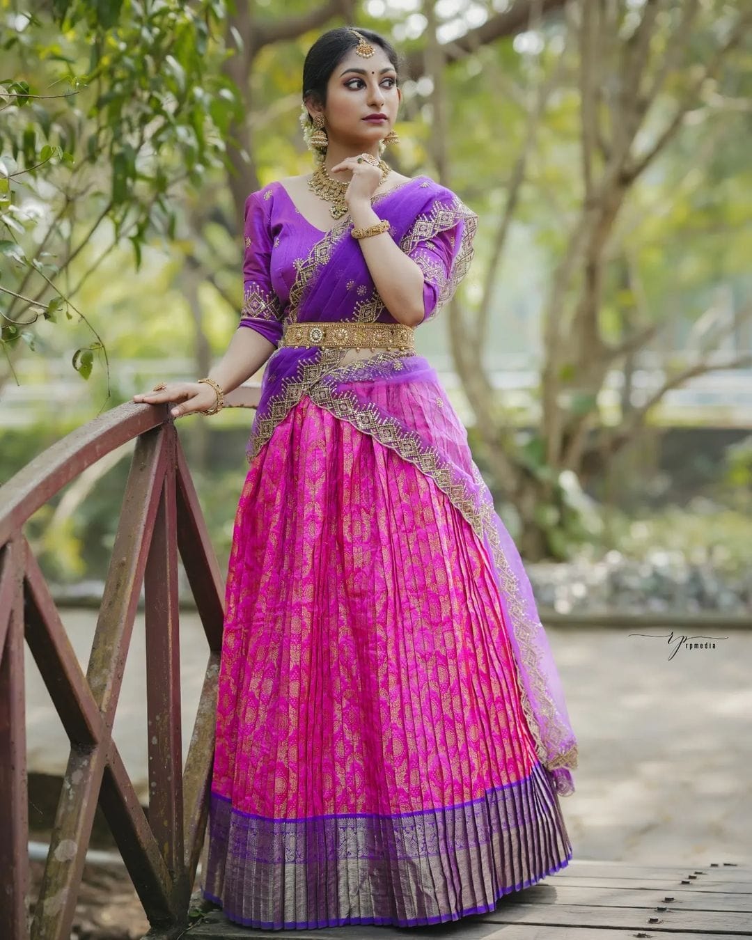 Very Pretty Traditional Kalamkari Half Saree Traditional Langa Voni Pattu  Pavadai South Indian Style Partywear Dress Ready to Ship Usa - Etsy