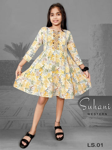 Kid's designer Suhani Western For Children Girl's Wear