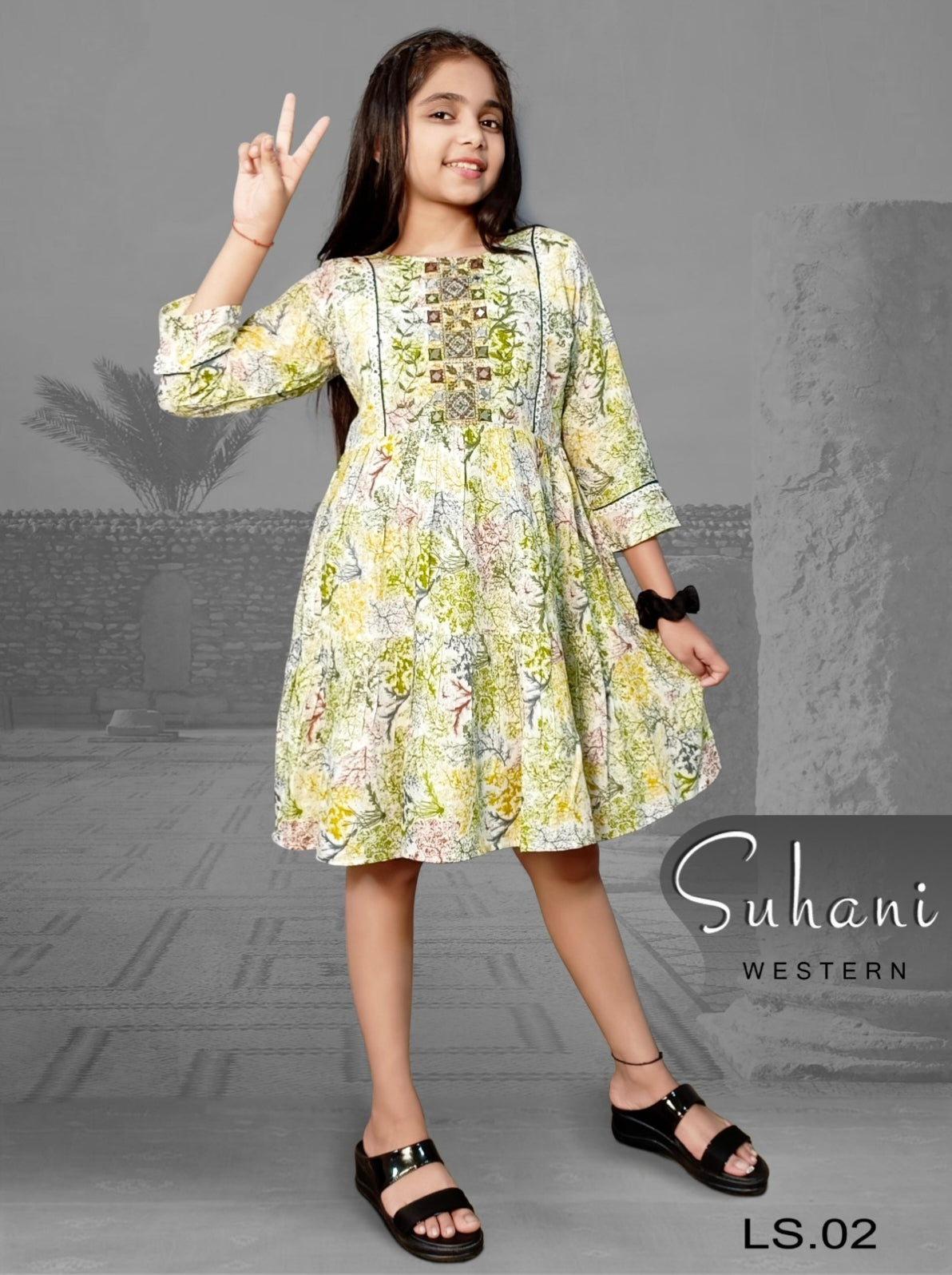 Kid's designer Suhani Western For Children Girl's Wear