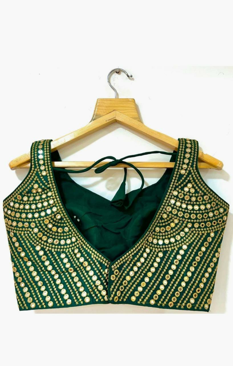 Beautiful Designer Phantom Sequenc Garba Blouse