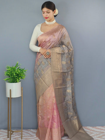 Beautiful Designer Party Wear Pure Chanderi Tilak Saree