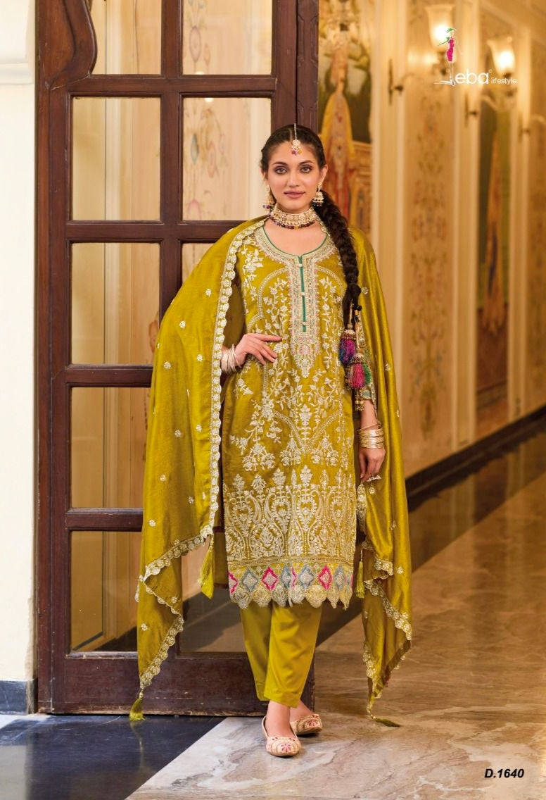 Beautiful Classical Eba Anokhi Premium silk Chudidar Suit 1640