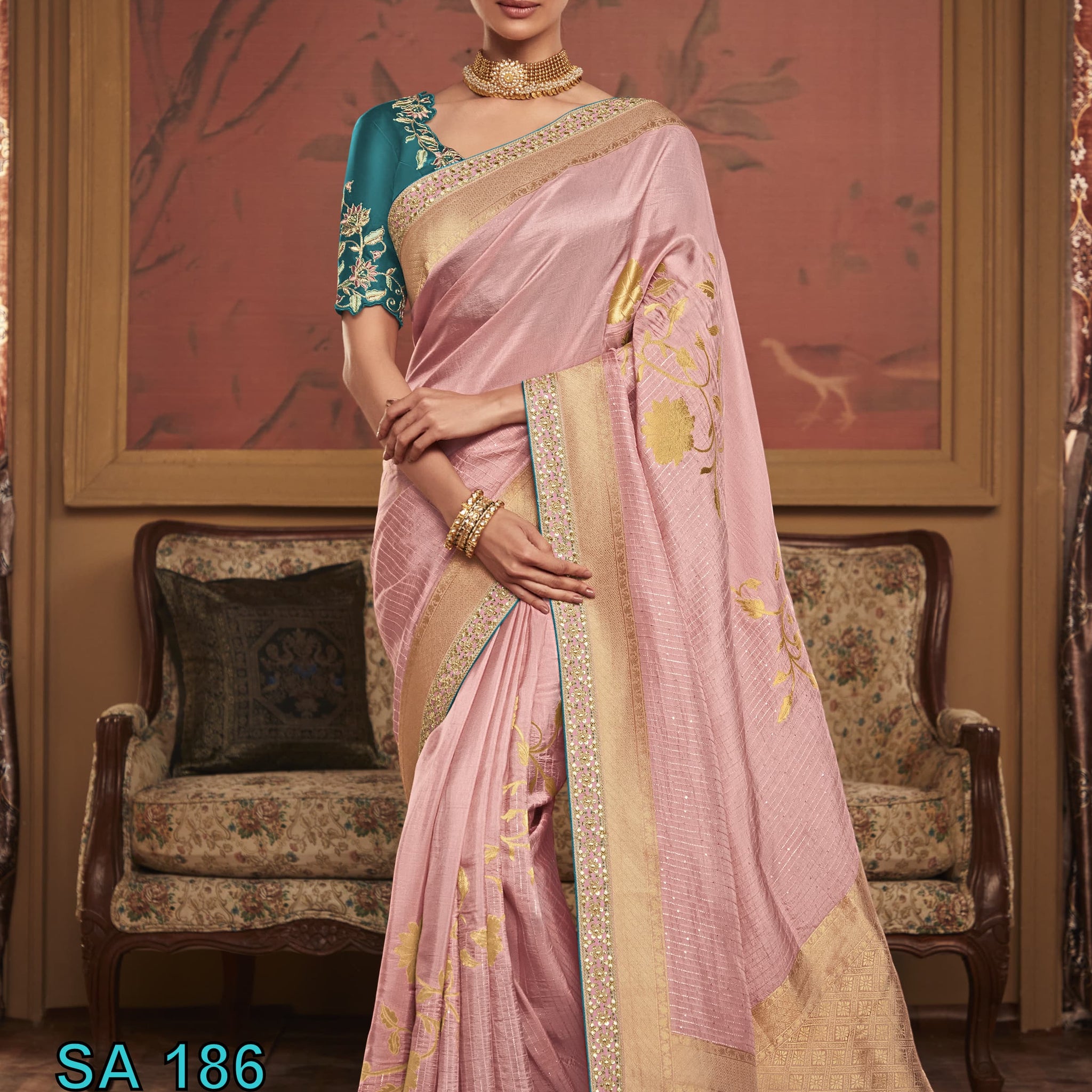 Beautiful Designer Kimora Pure Soft Dola Silk Sindhuri Maharani Silk Wedding Saree 186