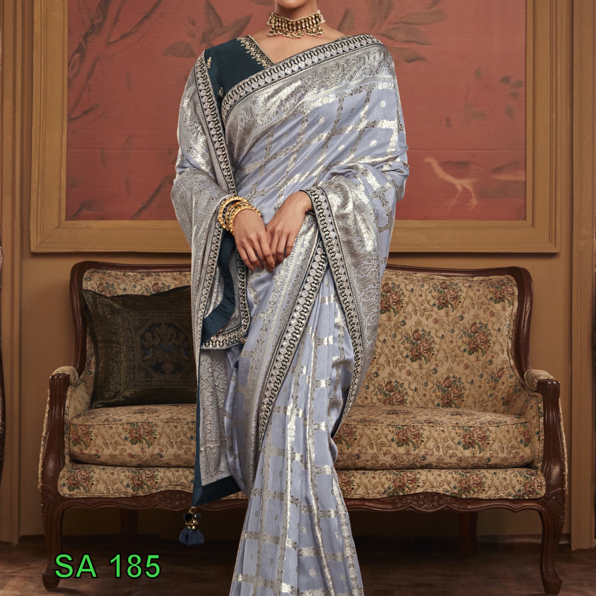 Beautiful Designer Kimora Pure Soft Dola Silk Sindhuri Maharani Silk Wedding Saree 185