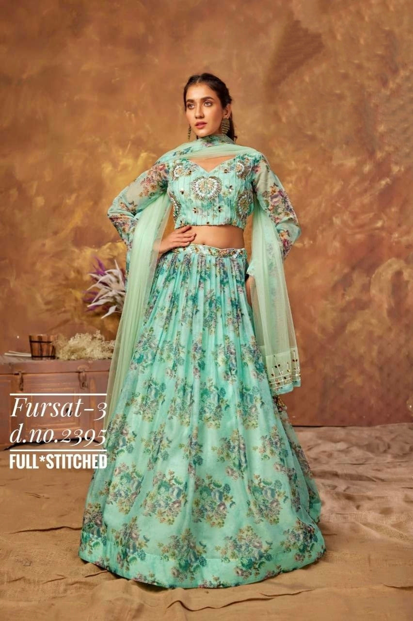 Party Wear Designer Floral Printed Lehenga Choli