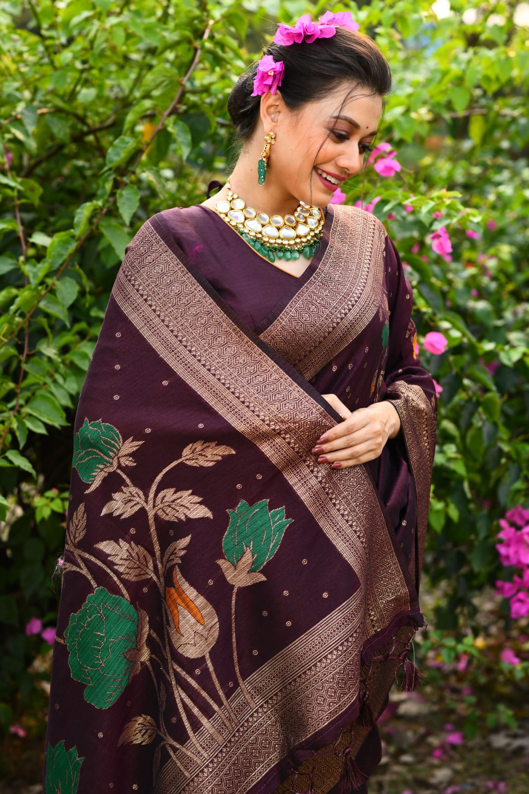 Beautiful Pure tussar Silk Saree