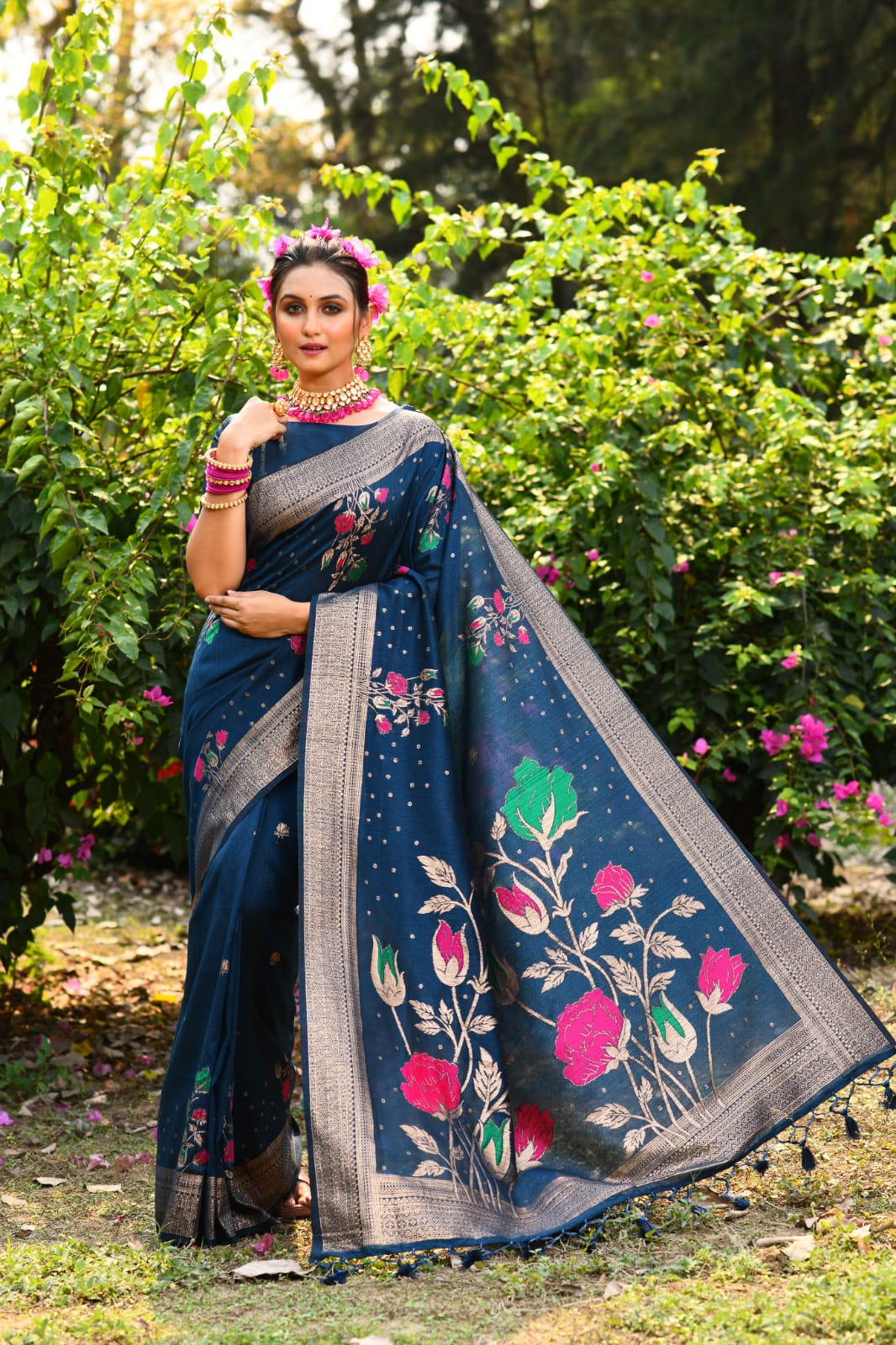 Beautiful Pure tussar Silk Saree