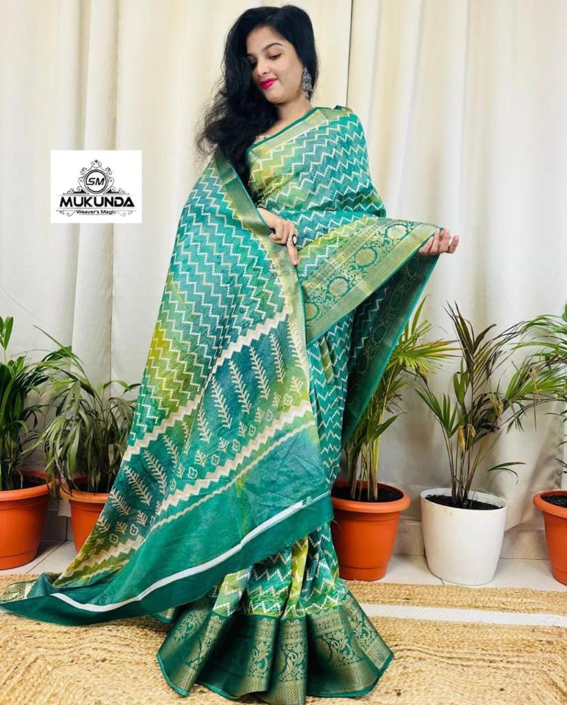 Party Wear Pure Dola Silk with Jequrd Border Saree