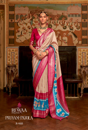 Rewaa Priyam Patola Pure Designer Silk Saree