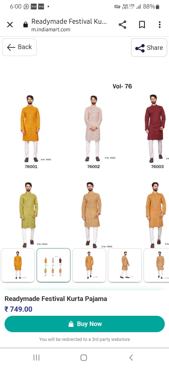 Readymade Festival Kurta Pajama