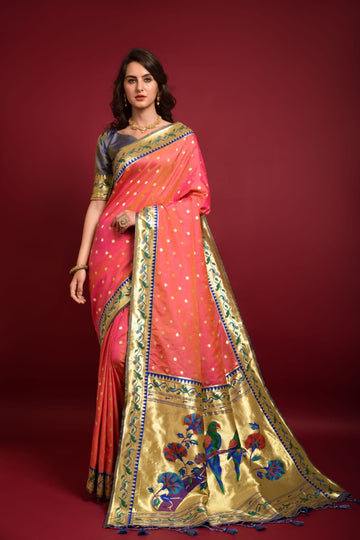 Party Wear Banarasi Soft Silk Paithani Saree