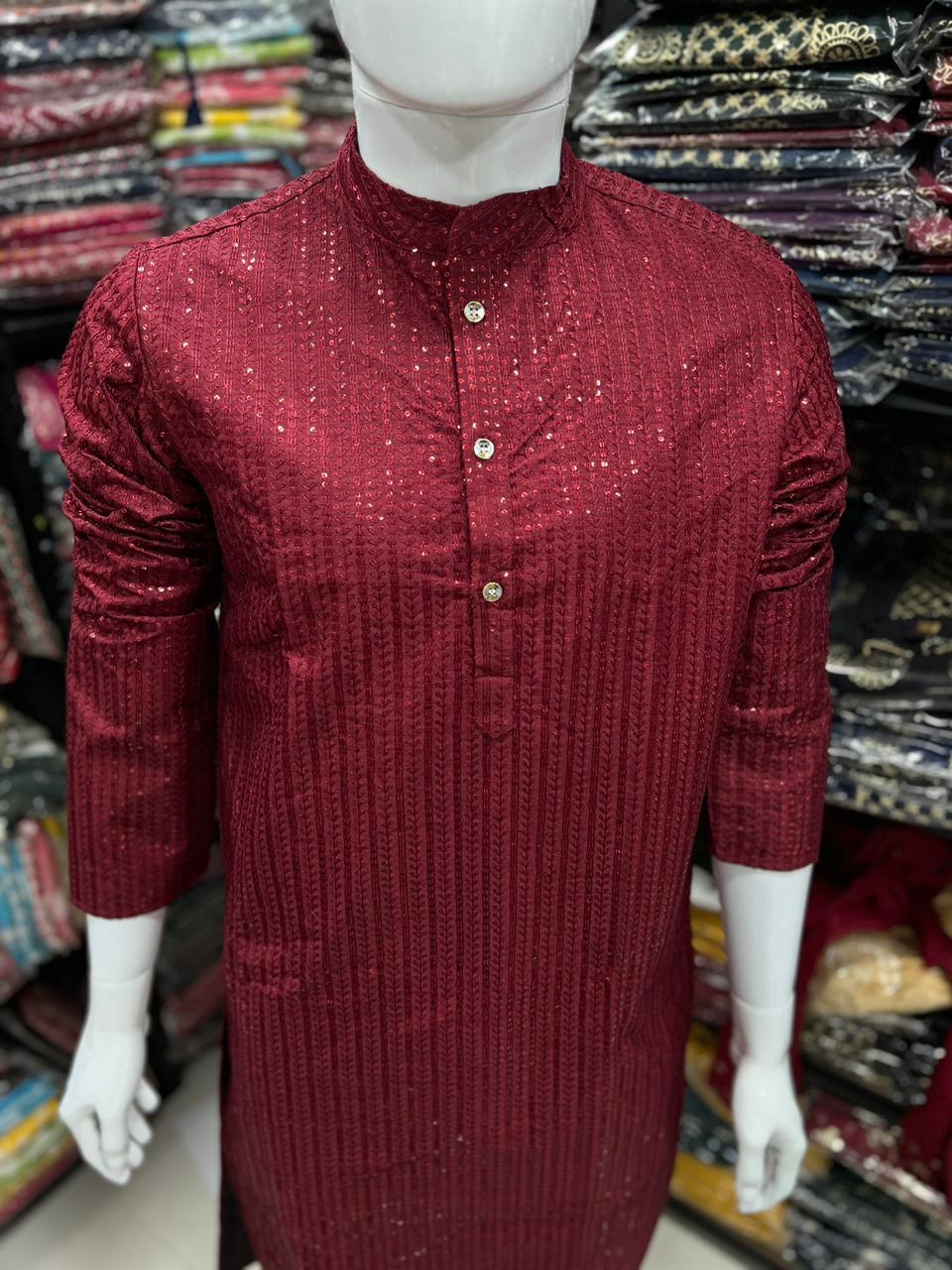 Party Wear Festival Kurta Pyjama Royal Men V-6