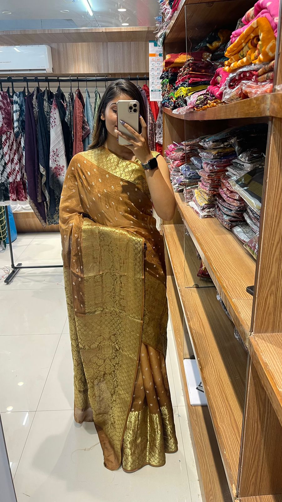 New Kanjivaram Bandhani Saree