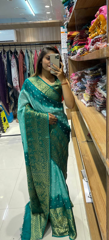 New Kanjivaram Bandhani Saree