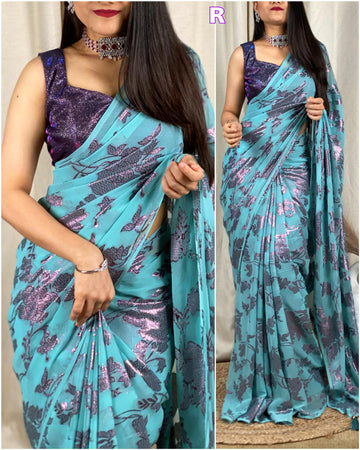 Beautiful Designer Pure Georgette Saree