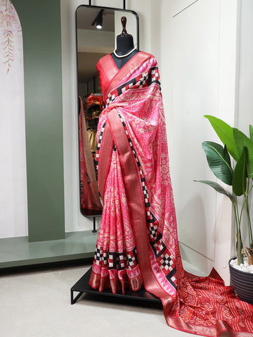 Beautiful Designer Dola Silk Saree