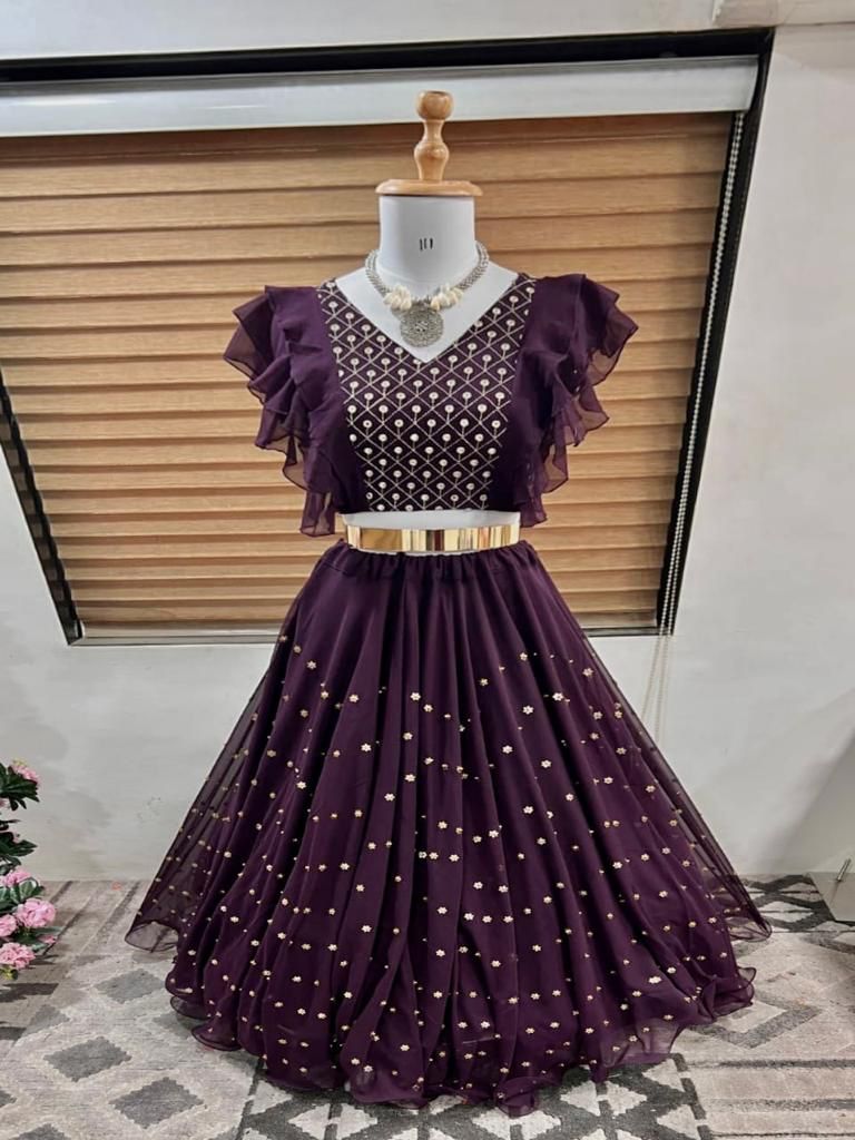 Designer Party Wear Kids Lehenga Choli