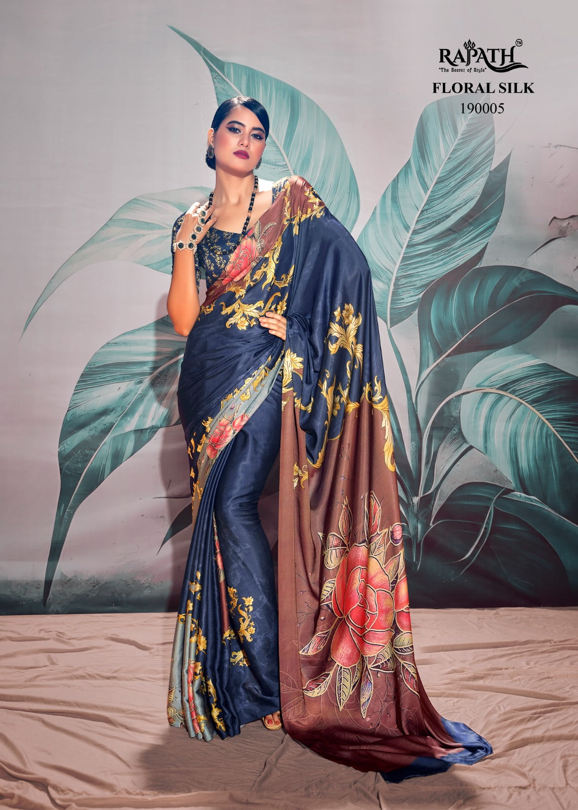 Beautiful Designer Sattin Crape Patang Series 190001-190008 Sattin Crape With Digital Print Saree