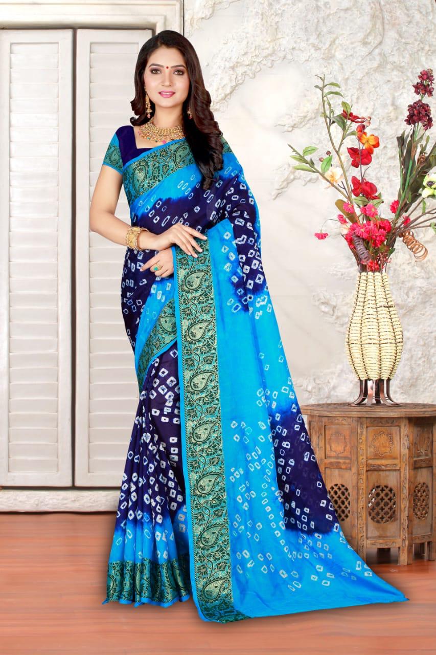 Beautiful Boutique Designer Pure Kaveri Hend Bandhej Saree