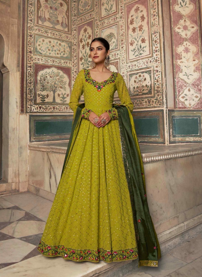 Flory Vol 30 Series 4861-4864 Fancy Anarkali Gown With Dupatta