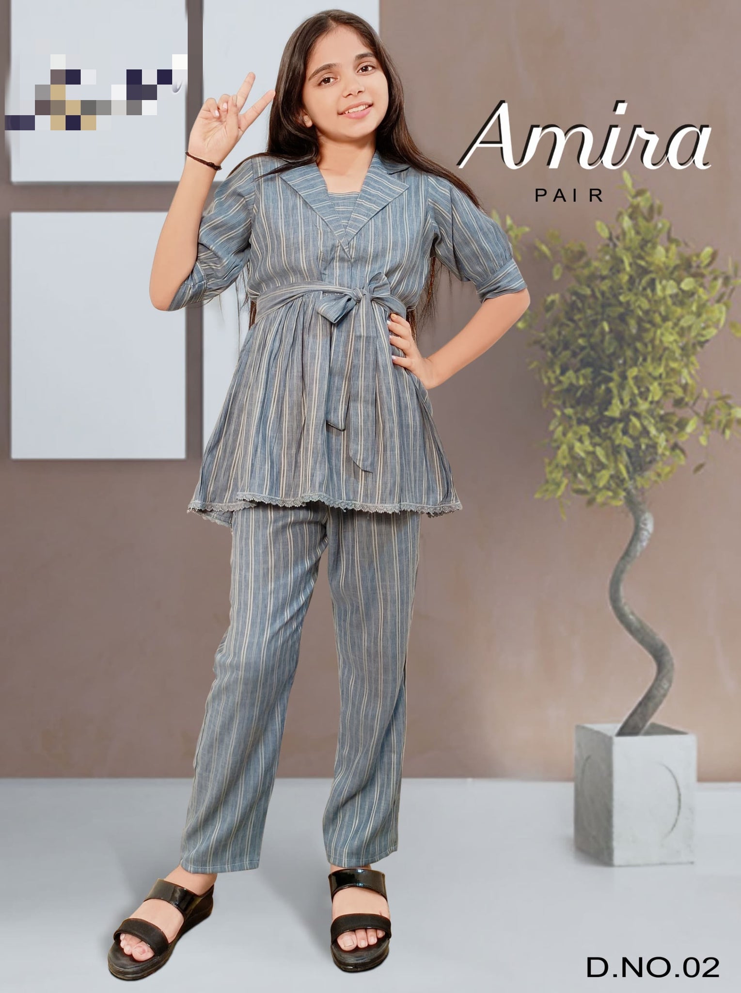 Amira Pair For Children Girl's Wear Co-Ords Set