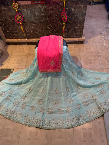 Rajasthani Traditional Pure Upara Silk Lehenga Chunni