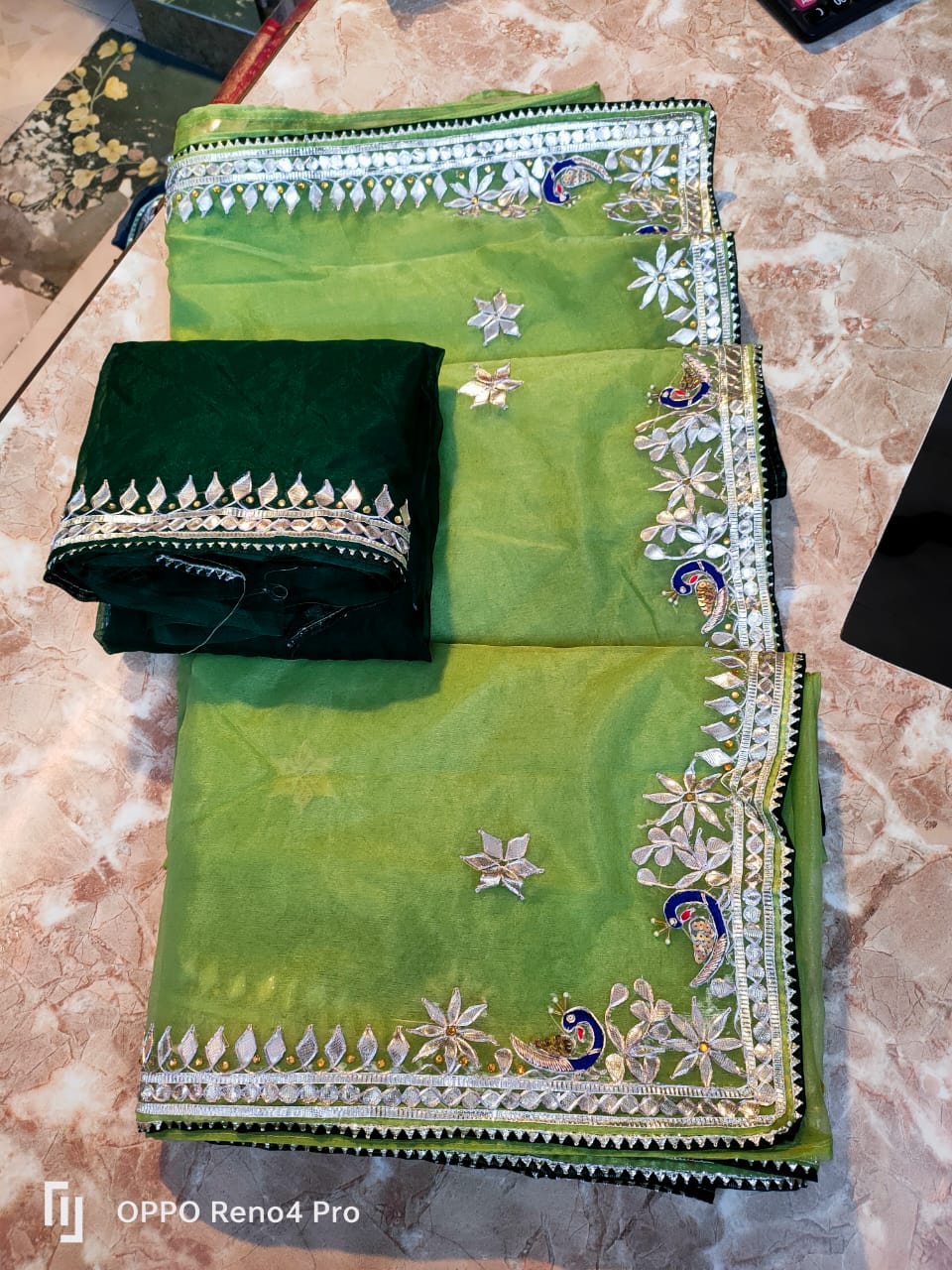 Rajasthani Traditional Pure Organza Chiffon Saree