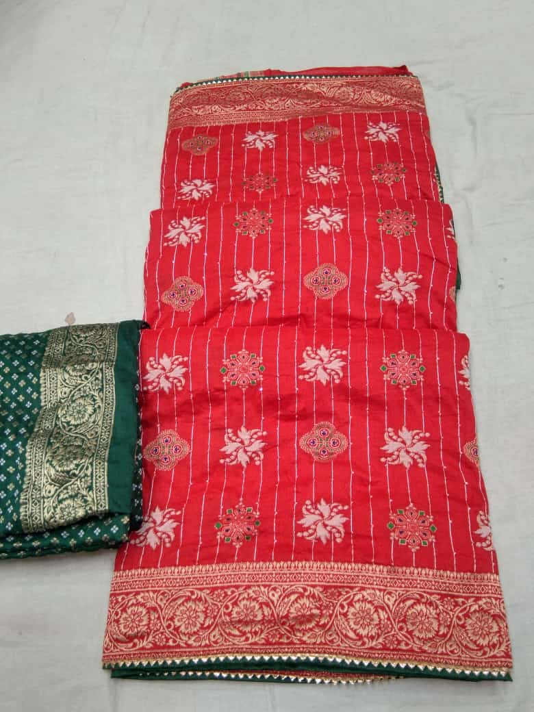 Beautiful Designer Pure Russian Rich Palu Banarasi Dola Silk