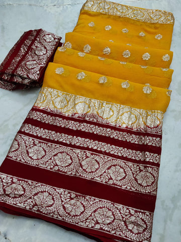 Beautiful Designer Pure Jaipur Georgette Saree