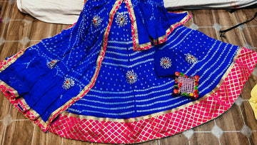 Beautiful Designer Rajasthani Traditional Kachi Gotta Patti Work Lehenga choli