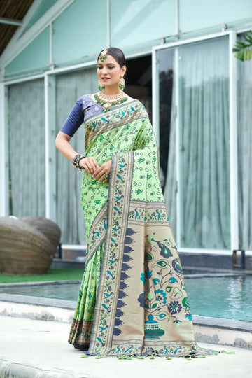 Wedding Designer Banarasi Soft Silk Paithani Patola Saree