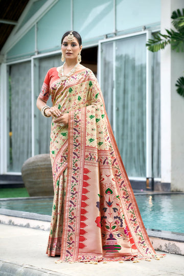 Wedding Designer Banarasi Soft Silk Paithani Patola Saree