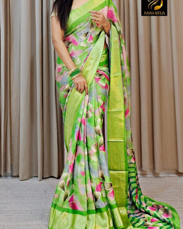 Beautiful Designer Special Pure Soft Chiffon Saree