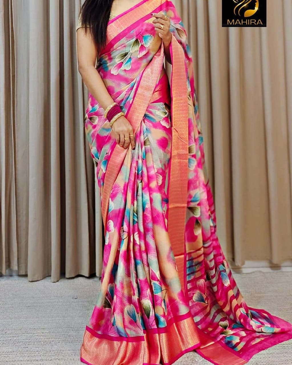 Beautiful Designer Special Pure Soft Chiffon Saree