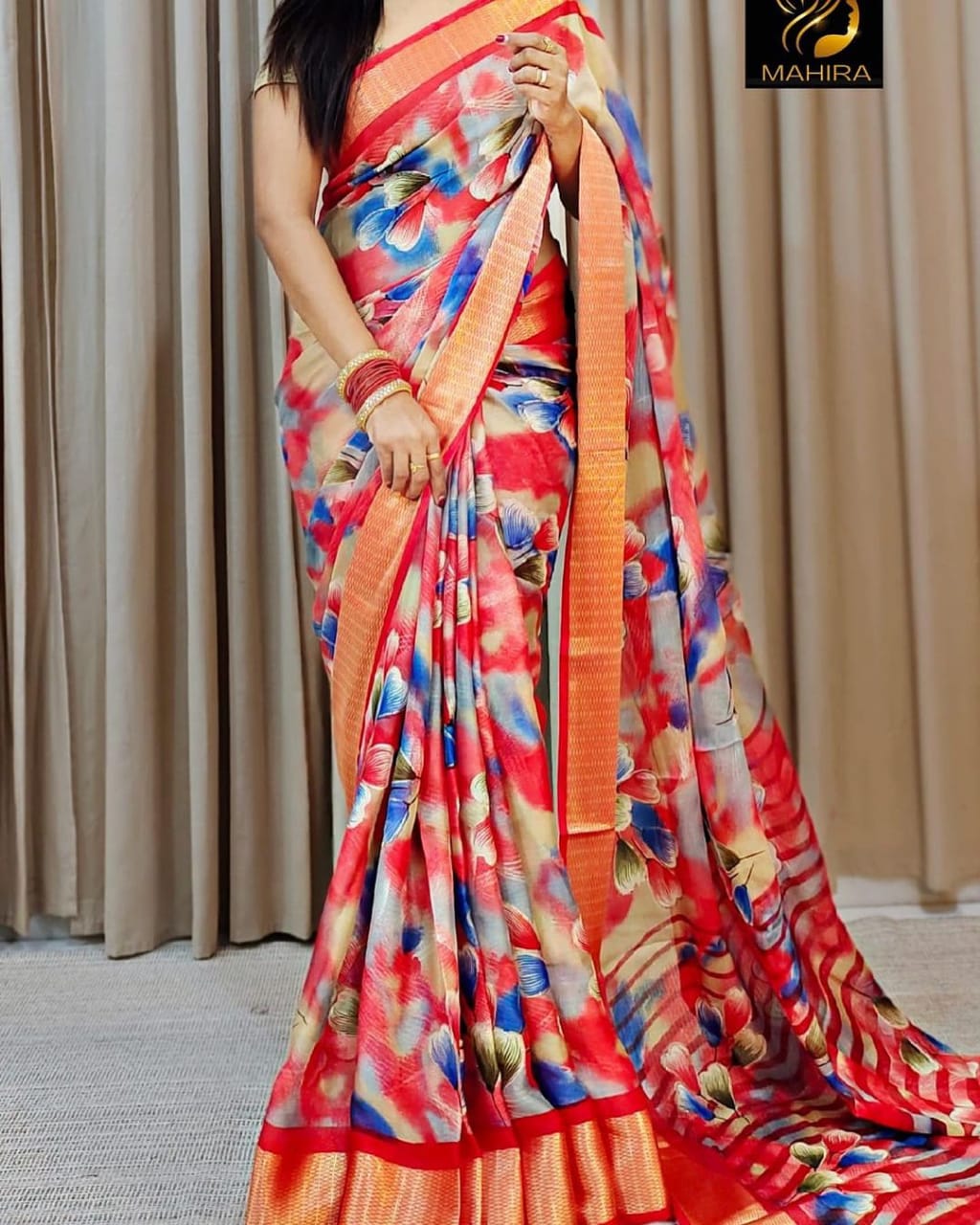 Beautiful Designer Special Pure Soft Chiffon Saree