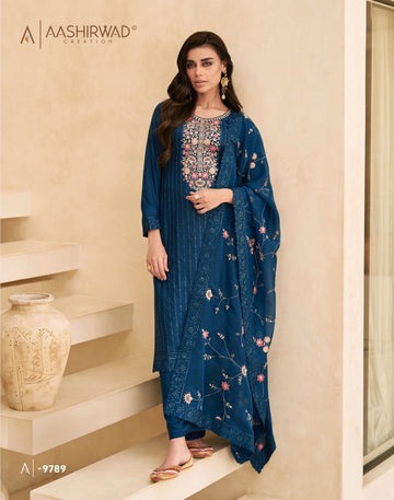 Beautiful Designer Aashirwad Aafreen Dola Silk Salwar Suit