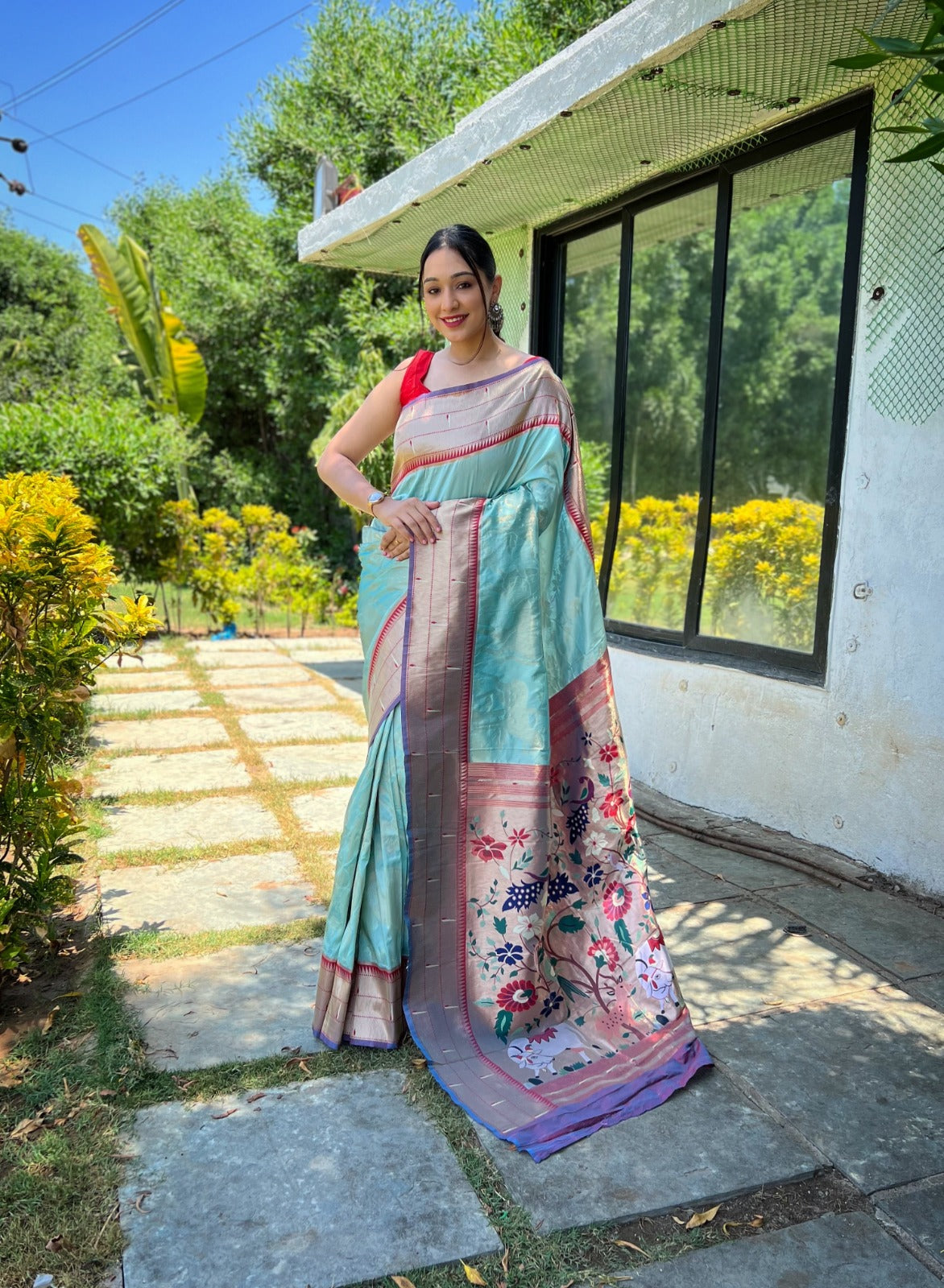 Beautiful Designer Gauri Pure Soft Paithani silk saree