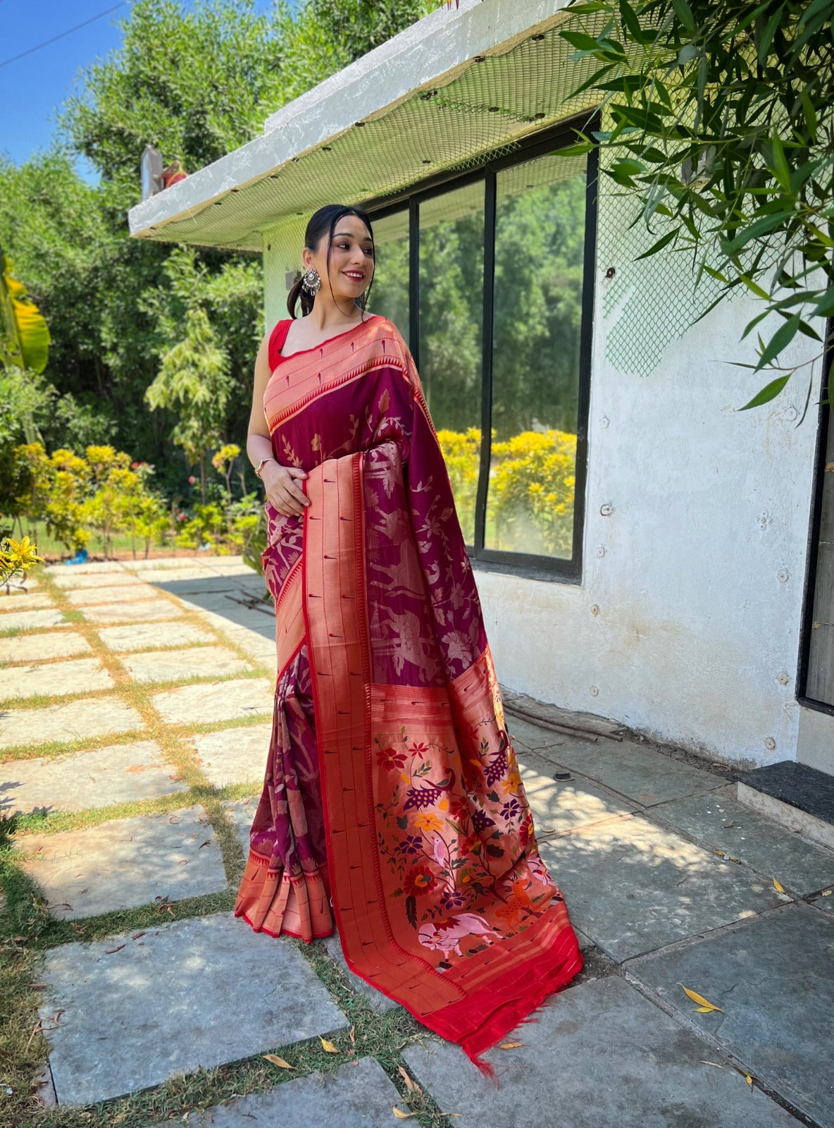 Beautiful Designer Gauri Pure Soft Paithani silk saree