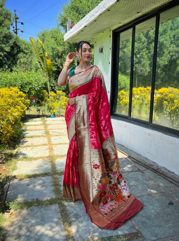 Beautiful Designer Gauri Pure Soft Paithani silk saree