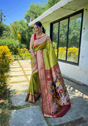 Beautiful Designer Gauri Pure Soft Paithani silk saree