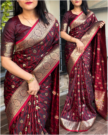 Beautiful Designer Prakruti Pure Satin Silk Saree