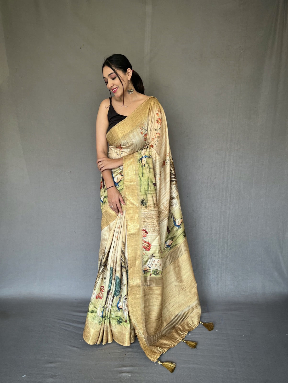 Beautiful Designer Pure Gopika Tussore Silk Saree