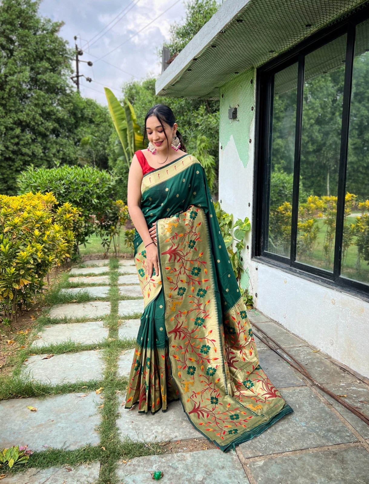 Beautiful Designer Traditional Pure Gayatri Paithani Silk Saree