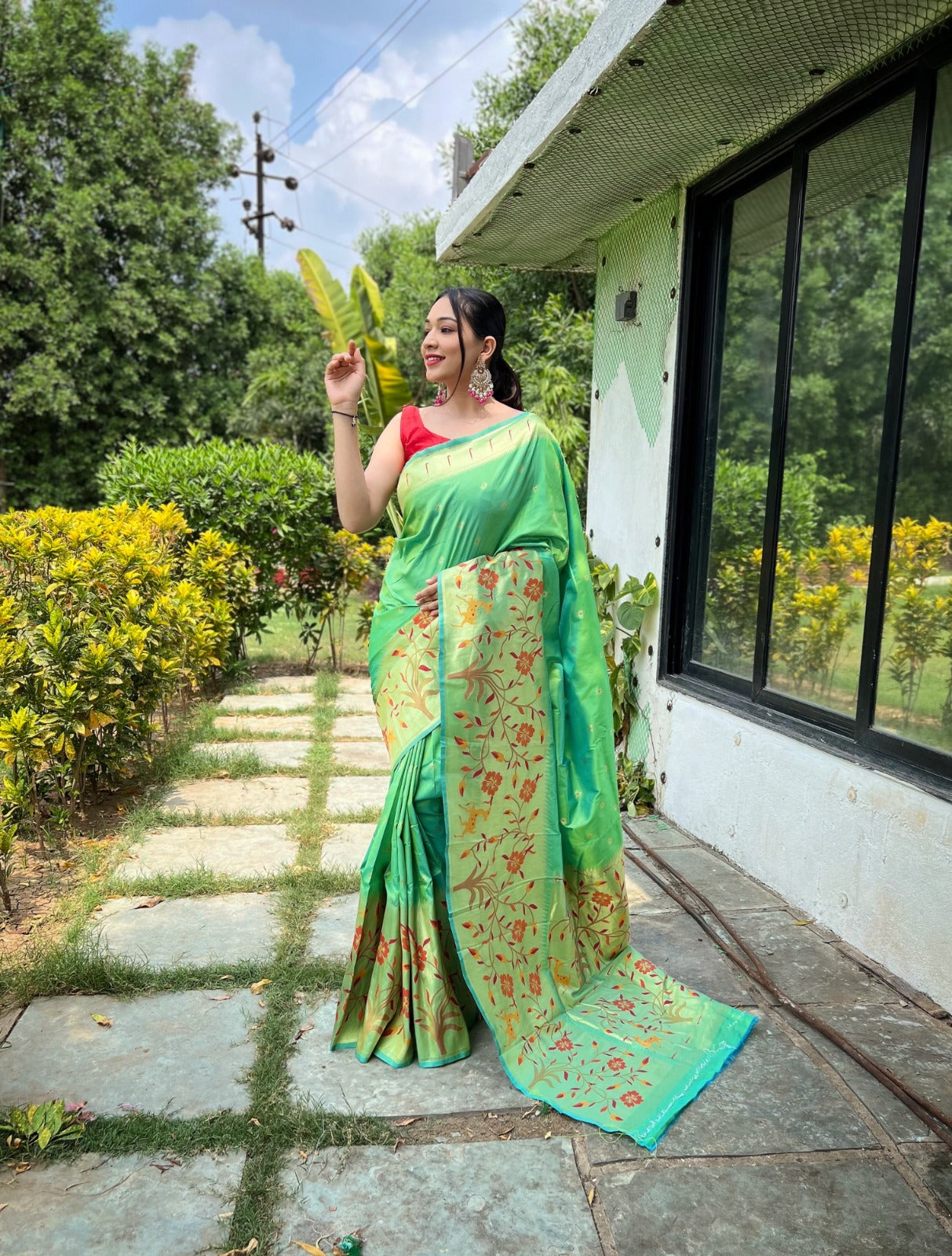 Beautiful Designer Traditional Pure Gayatri Paithani Silk Saree