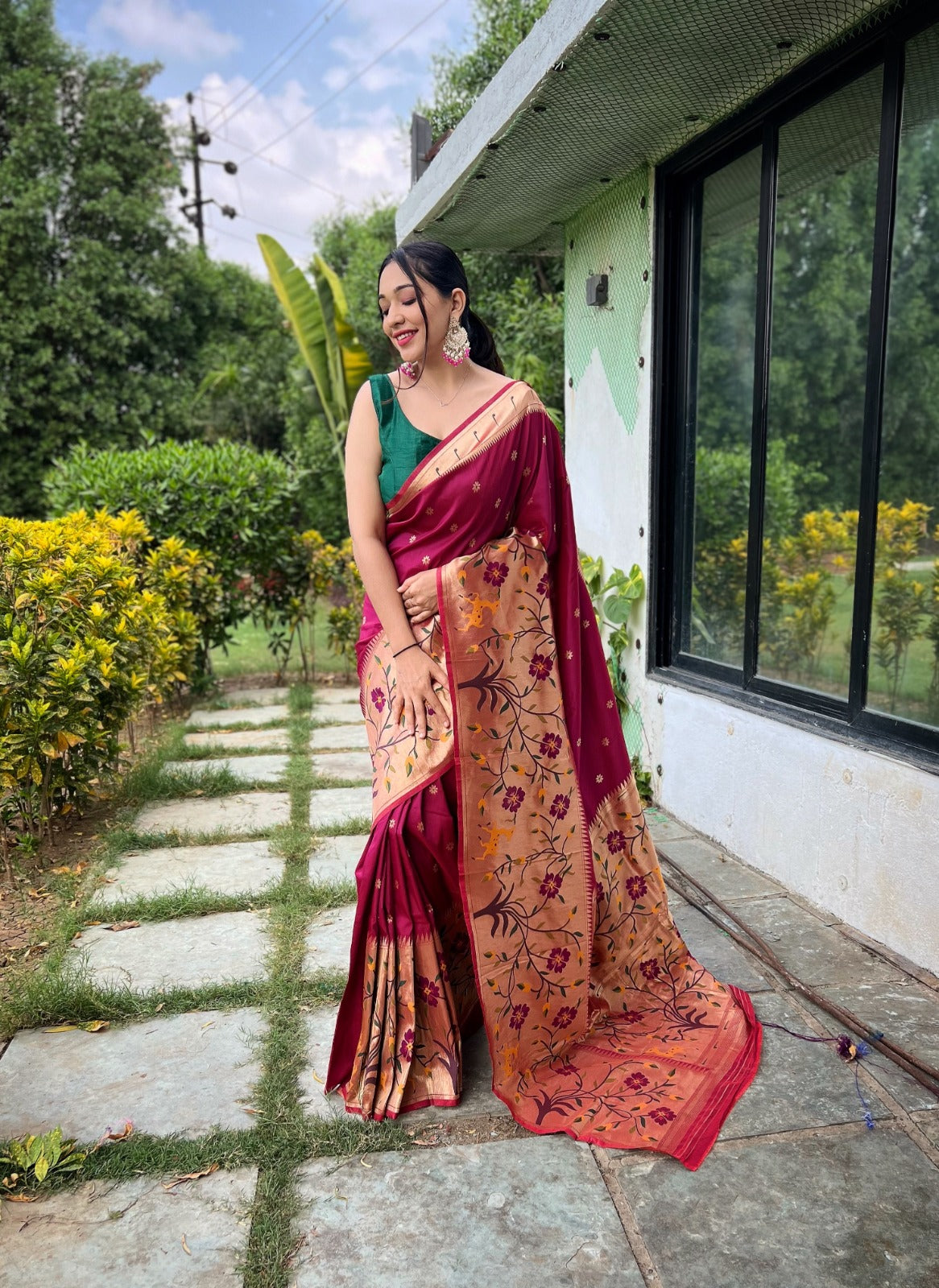 Beautiful Designer Traditional Pure Gayatri Paithani Silk Saree