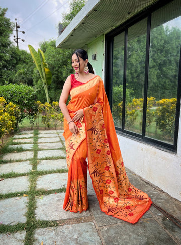 Beautiful Designer Traditional Pure Gayatri Paithani Silk Saree