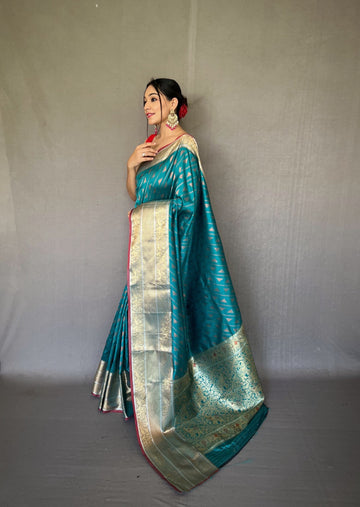 Beautiful Designer Traditional Aanchal Kanjivaram Handloom Sarees