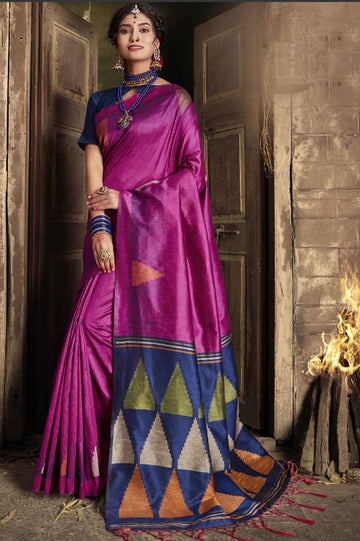 Beautiful Designer Handloom Raw Silk Weaving Saree