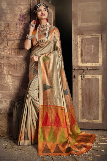 Beautiful Designer Handloom Raw Silk Weaving Saree